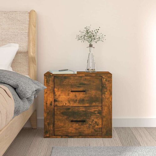 vidaXL Stenska nočna omarica dimljen hrast 50x36x47 cm Cene