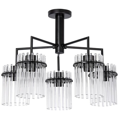  Luster na &scaron;ipci 5xE27/60W/230V crna/prozirna Cene