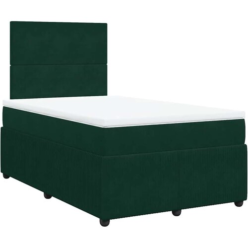 Box spring krevet s madracem tamnozeleni 120x200 cm bar&amp;scaron;unasti Slike