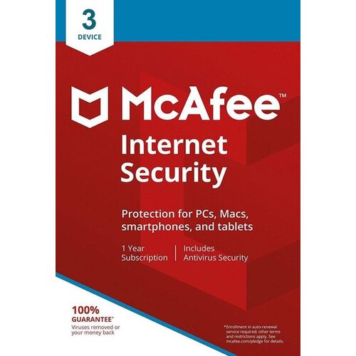 MCAFEE Internet Security (2021) 3 Device 1 Year Key EUROPE Cene