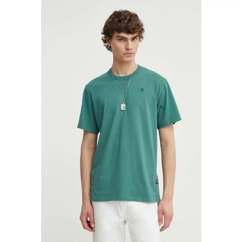 G-star Raw Bombažna kratka majica moški, zelena barva