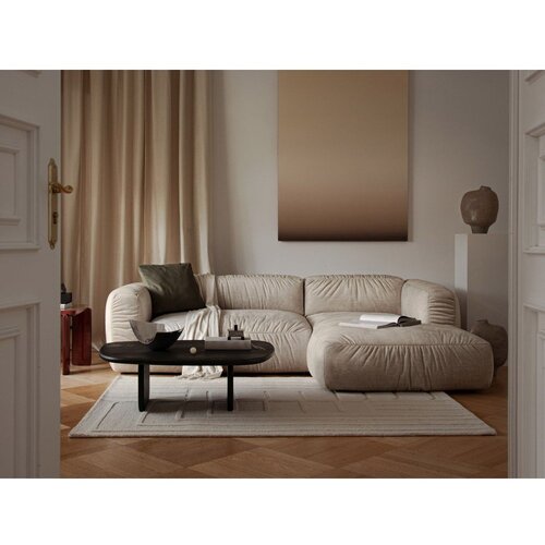 Micadoni Črna raztegljiva sedežna garnitura 264 cm Martina &amp;ndash; Slike