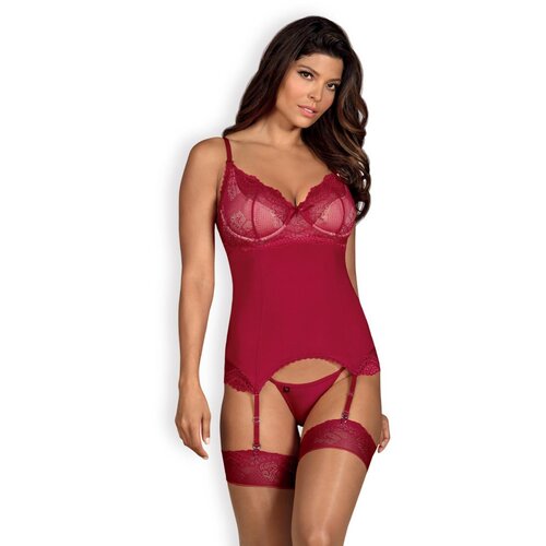 Obsessive Korzet i tange Rosalyne, crveni Cijene