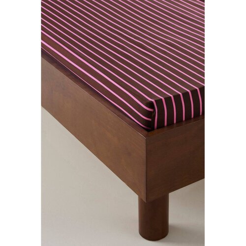 Jotex Rožnata/rjava napenjalna rjuha iz organskega bombaža 90x200 cm Sima &amp;ndash; Slike