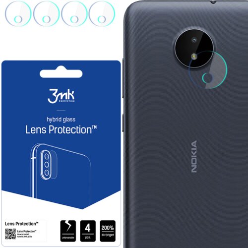 3mk ZA&Scaron;ČITA ZA LEČE OVITEK ZA TELEFON NOKIA C20 IZ KALJENEGA STEKLA, (22003370) Cene