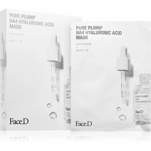 Face D Pure Plump HA4 maska za obraz s hialuronsko kislino 5x17 ml