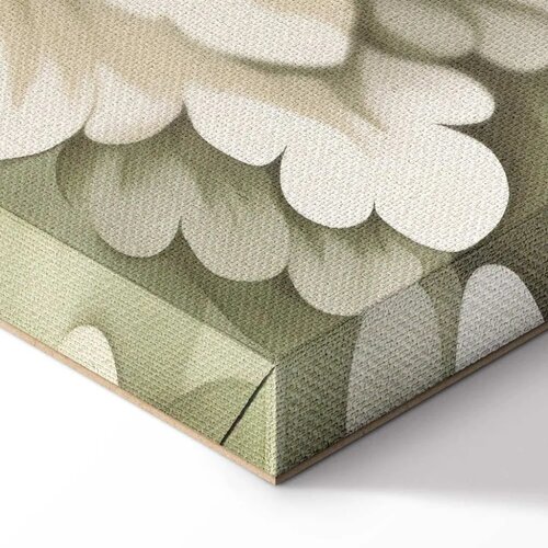  Slika - Retro Vintage Flowers in Delicate Cream and Green Colors 90x60 Akustična Slike