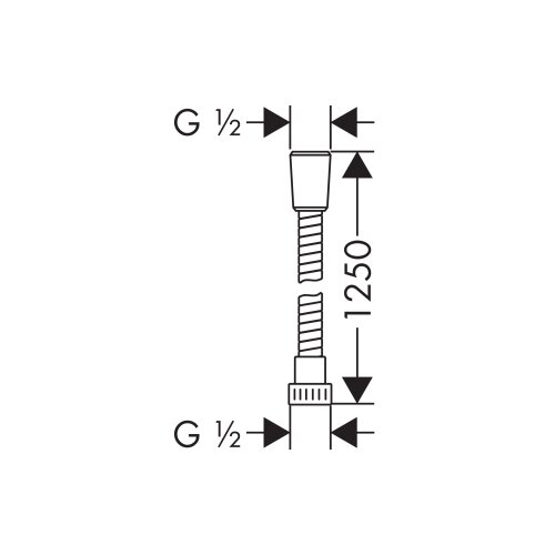 Hansgrohe Pr&amp;scaron;na cev Metaflex (krom, 125 cm) Slike