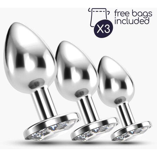 Crushious BIJOU ANAL TRAIN TRIO CLEAR WITH FREE INDIVIDUAL BAGS Slike