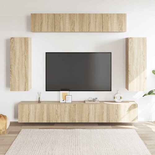  6-dijelni set TV ormarića boja hrasta sonome konstruirano drvo Slike