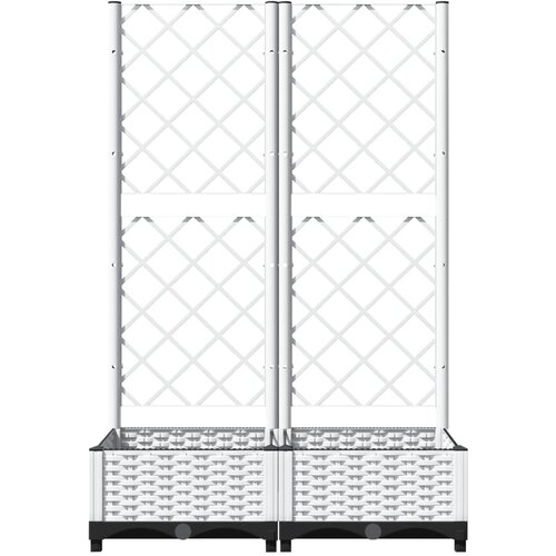  Vrtna sadilica s re&amp;scaron;etkom bijela 80 x 40 x 121,5 cm PP Slike