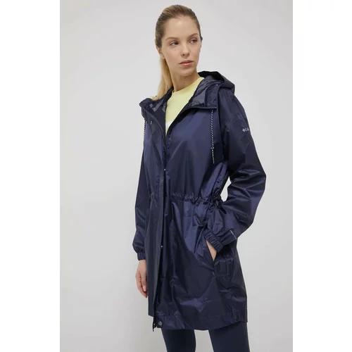 Columbia Kišna jakna za žene, boja: tamno plava, za prijelazno razdoblje
