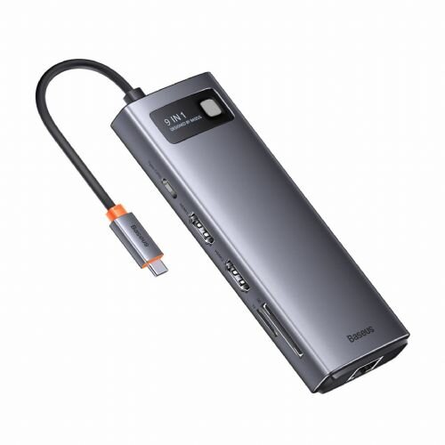Baseus priklopna postaja USB 3.2 TipC 9v1 4K siva WKWG060013 Slike