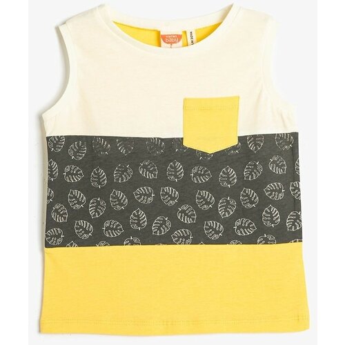 Koton Baby Boy Color Block Round Neck Cotton Sleeveless T-Shirt 3smb30013tk Slike