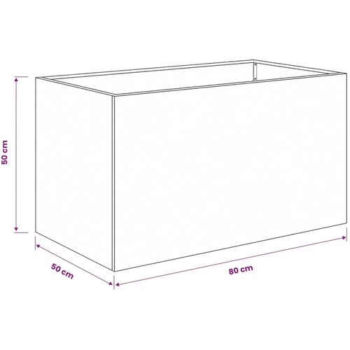  Vrtna saksija 2 kom. Antracit 80 x 50 x 50 cm Čelična vrata - Antracit 80 x 50 x 50 cm 2 Slike