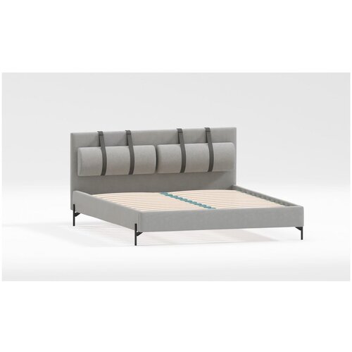 Ropez Svijetlo sivi tapecirani krevet s podnicom 90x200 cm Tulsa &amp;ndash; Slike