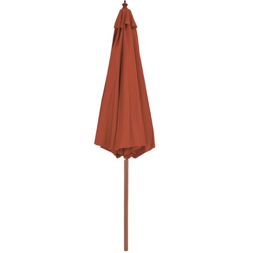  suncobran s drvenim stupom 300 cm terakota Slike