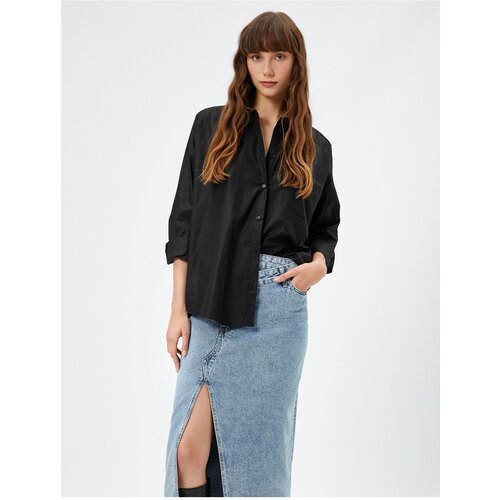 Koton Long Sleeved Shirt with Pocket Detailed and Buttoned Cotton Slike