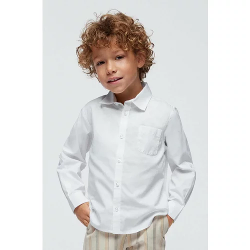 Mayoral Dječja pamučna košulja boja: bijela