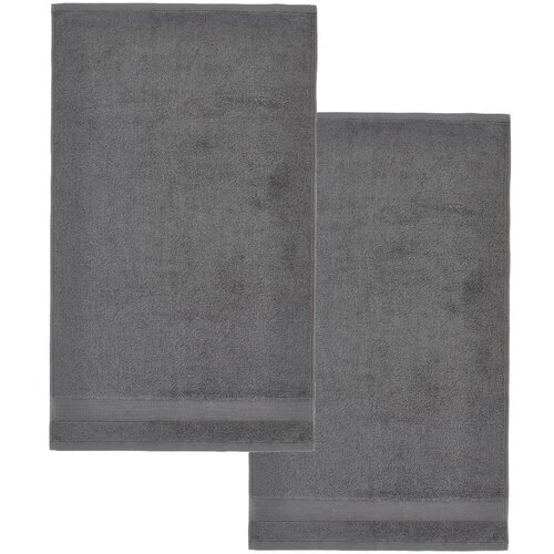 Catherine Lansfield Temno sive frotirne bombažne brisače v kompletu 2 ks 90x140 cm Anti-Bacterial – Cene