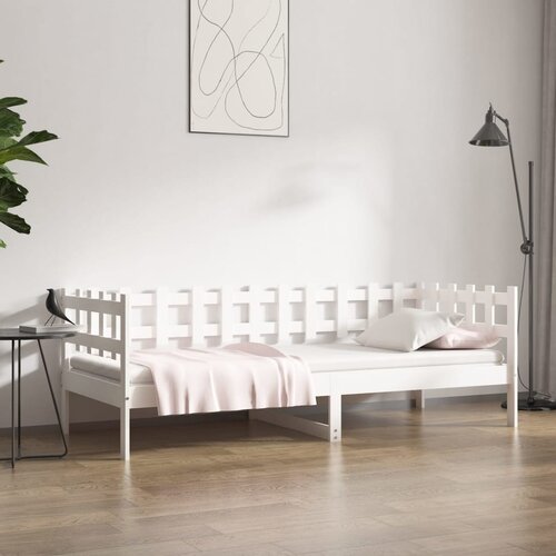  Dnevni krevet bez madraca bijeli 80 x 200 cm masivna borovina Cijene
