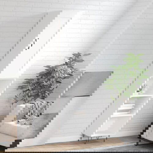 vidaXL Visoka komoda sjajna bijela 34 5x34x180 cm konstruirano drvo Cijene