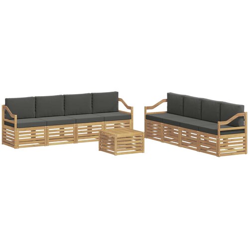  Set vanjskih sofa 9 kom. Bijela i antracit Poliester 59 x 59 x 37 cm Slike