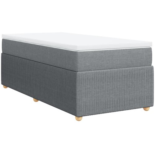 Maison Chic Box spring postelja - Vzmetna postelja z vzmetnico svetlo siva 80x200 cm blago SL23896, (21891300) Cene