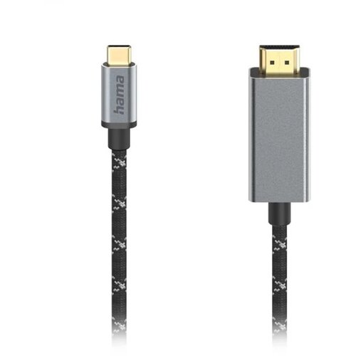 Hama video kabl USB-C na HDMI, 4K, 1.50m, alu Slike