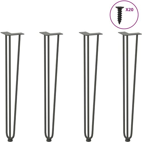 VidaXL noge za mizo za lase 4 kosi antracit 72 cm trdno jeklo Slike