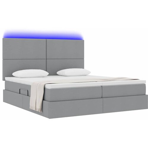  od pjene s madracem i LED-om Svjetlosiva 200 x 200 cm Slike