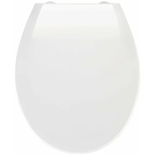Wenko bijelo sjedalo za toalet s lakim zatvaranjem kos, 44 x 37 cm