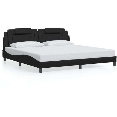  Okvir za krevet s uzglavljem crni 200x200 cm od umjetne kože Slike