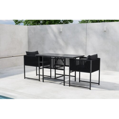 Venture Home Noto balkonski set, crni Cijene