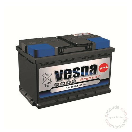 Vesna akumulator za automobil VESMA PREMIUM PR75 75Ah 720A D+ akumulator Slike