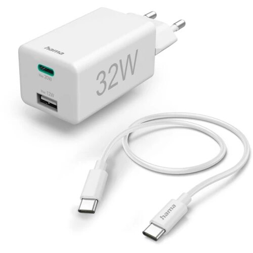 Hama Punjač set USB-C, 32W, QC, bijeli Cijene