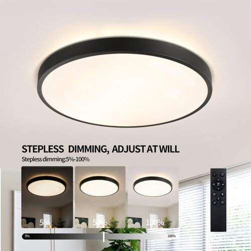  Brilagi - LED prigu&amp;scaron;iva svetiljka GLASS POOL DOUBLE LED/60W/230V 50 cm crna + daljinski upravljač Slike