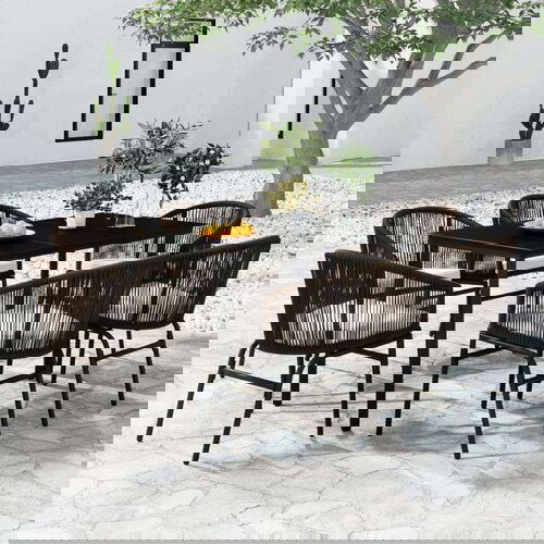  Vrtna jedilna garnitura 7-delna rjava, (20673352) Cene