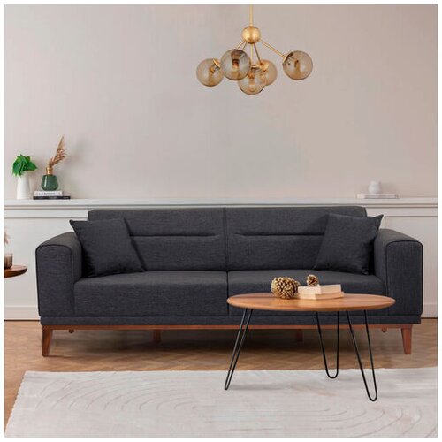 Atelier Del Sofa Antracitno siva raztegljiva sedežna garnitura 223 cm Liones – Cene
