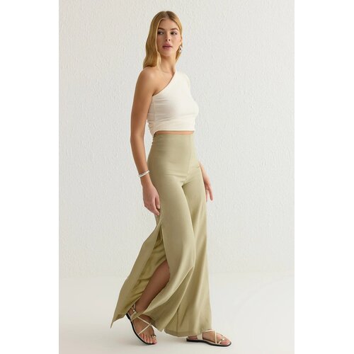 TRENDYOLMILLA Ženske pantalone TWOSS25PL00006, Zelene Cene