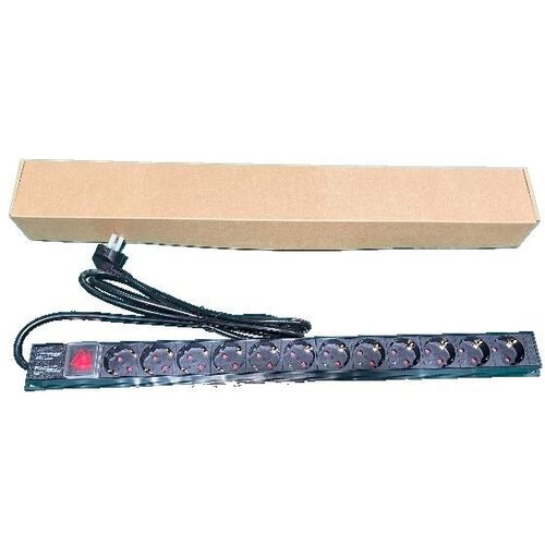 Exeshop Razvodni PDU panel za rack 19 in/ sa 12 utičnih mesta/ kabl 2m (aluminijum) Cene