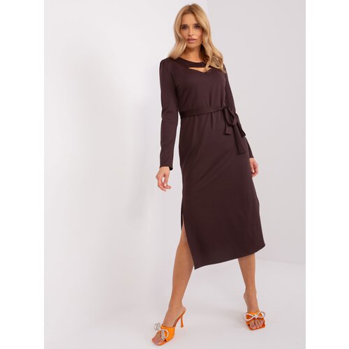 Fashion Hunters Dress-LK-SK-509447.75P-dark brown Cijene