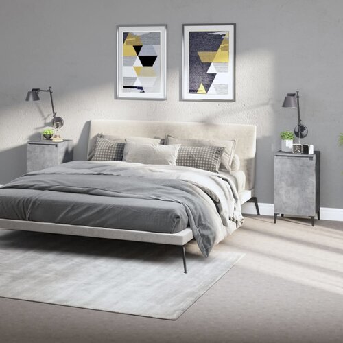 vidaXL Noćni ormarići 2 kom boja betona 40x35x70 cm konstruirano drvo Cijene