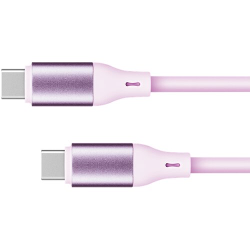  Kruger&amp;amp;Matz USB tip C - USB tip C kabel 100 W 1 m silikonski ružičasti Basic Slike