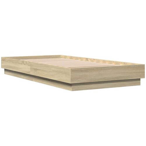  Okvir kreveta s LED svjetlima boja hrasta sonome 90 x 190 cm Slike