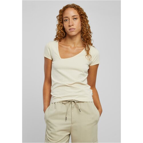 UC Ladies Women's Organic Asymmetrical T-Shirt with White Sand Cene