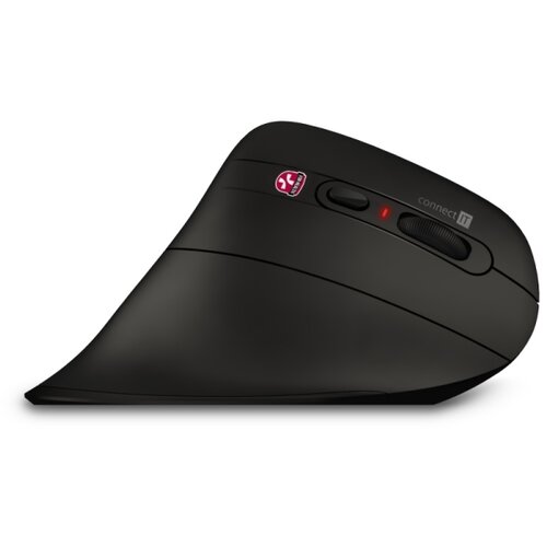 Connect IT CMO-2880-BK - Ergonomski bežični mi&amp;scaron; Verti TriMode 1000/1600/2400 DPI 2xAAA Slike