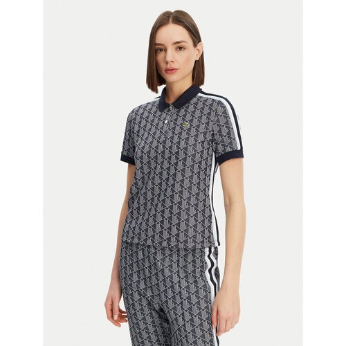 Lacoste Polo majica DF3364 Mornarsko modra Slim Fit Slike
