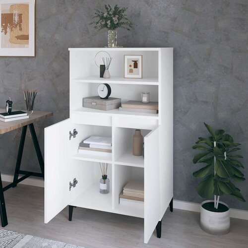  Highboard Bijela 60 x 36 x 110 cm Konstruirano drvo Slike
