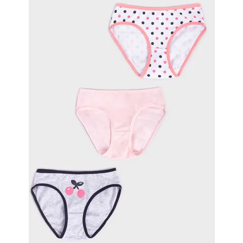 Yoclub Kids's Cotton Girls' Briefs Underwear 3-Pack BMD-0033G-AA30-002